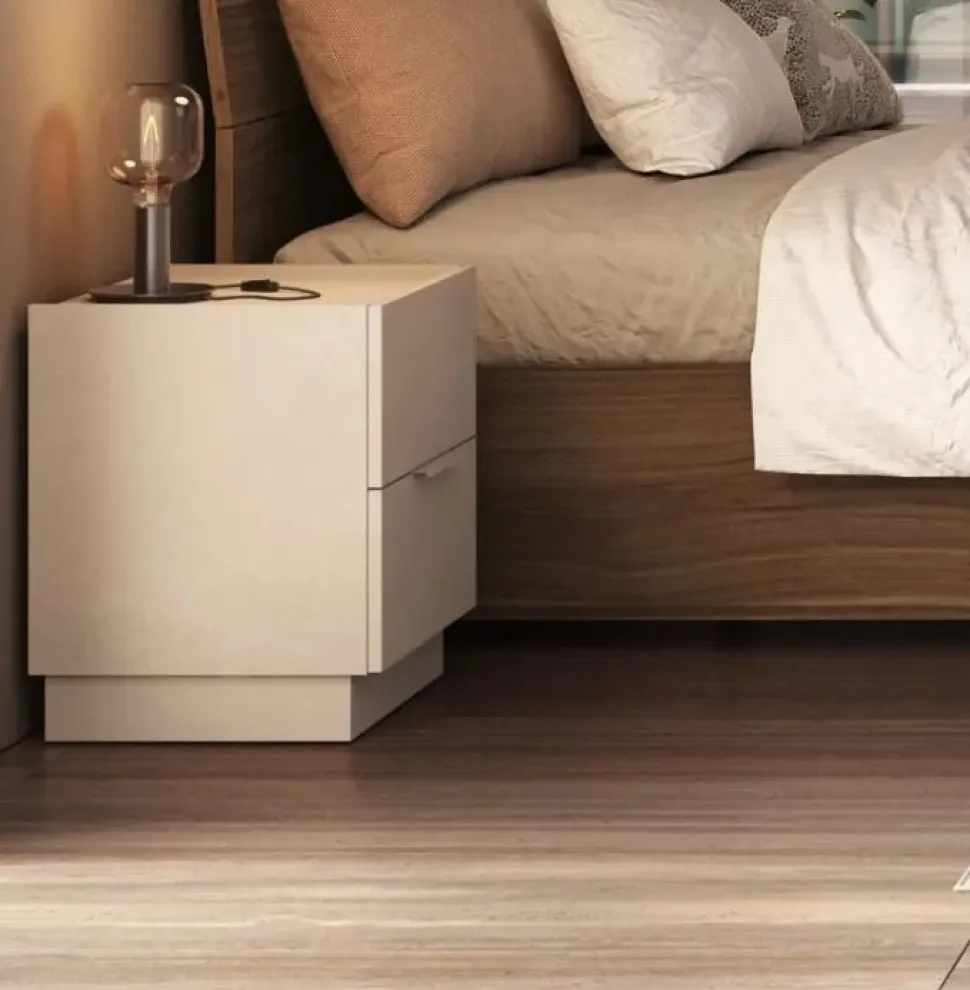 Coppia di comodini a 2 cassetti Milly linea Chèrie disponibile in 3 colori