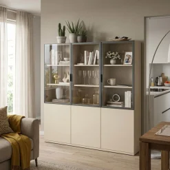 Credenza Alta 6 ante in legno e Vetro disponibile in varie misure e colori