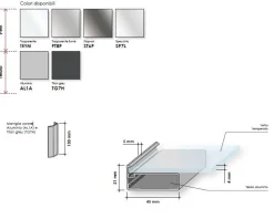 Credenza Alta 6 ante in legno e Vetro disponibile in varie misure e colori
