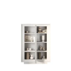 Credenza 2 ante battenti linea Pure in finitura Bianco laccato opaco