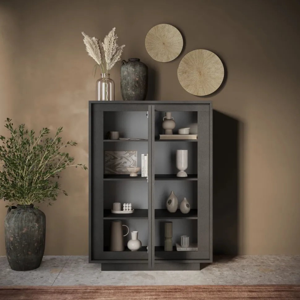 Credenza 2 ante battenti linea Natural in finitura Lava