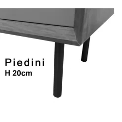 Credenza 2 ante Bianco opaco e Verde Garda senza maniglia linea Tilt