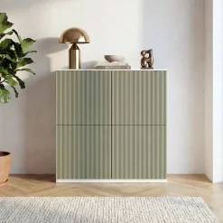 Credenza 4 ante con frontali cannetè linea Contact disponibile in 30 colori
