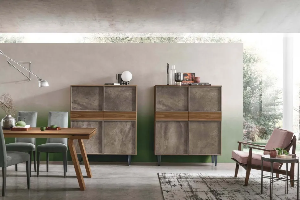 Credenza 4 ante e 2 cassetti Astra disponibile in vari colori