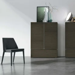Credenza 2 ante e 1 cassettone con maniglia a incasso Regolo linea Nais disponibile in vari colori