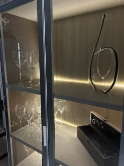 Credenza 2 ante in vetro larghezza 90cm in 3 altezze