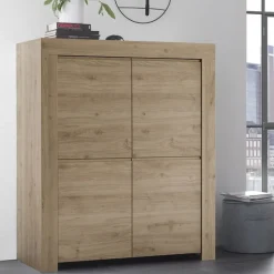 Credenza 4 ante linea Clear in Rovere Cadiz