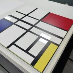 Credenza 2 ante linea Galassia in finitura Bianco Lucido con serigrafia
