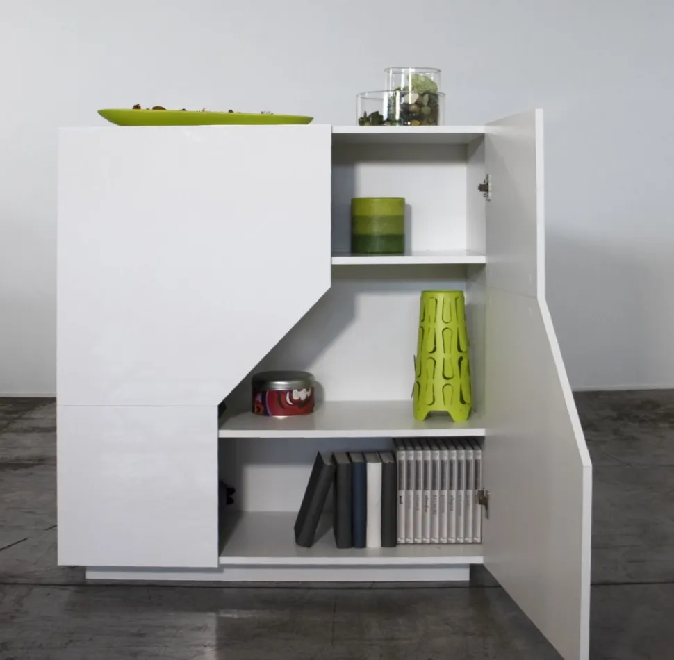 Credenza 2 ante linea Galassia in finitura Bianco Lucido