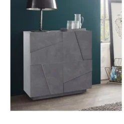 Credenza 2 ante linea Rombo in finitura Ardesia