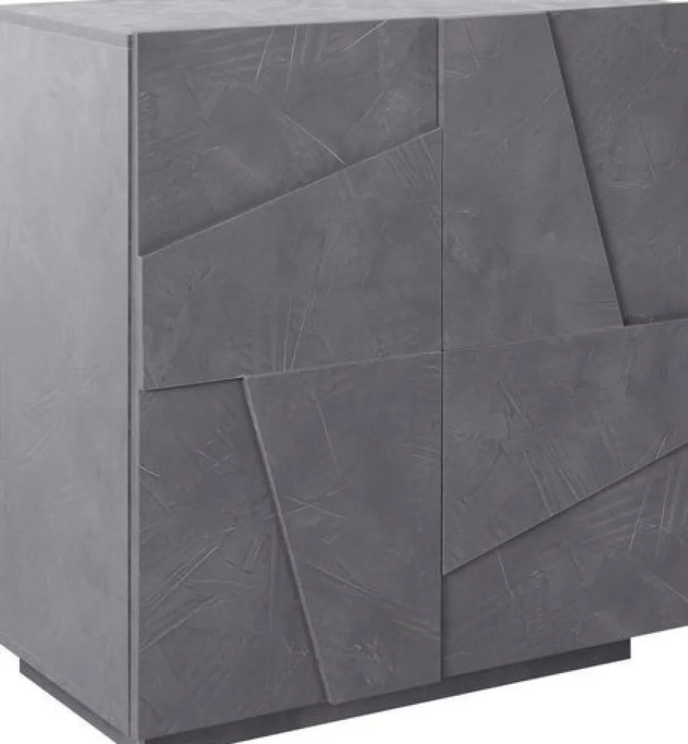 Credenza 2 ante linea Rombo in finitura Ardesia