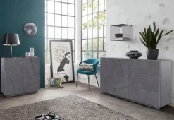 Credenza 2 ante linea Rombo in finitura Ardesia