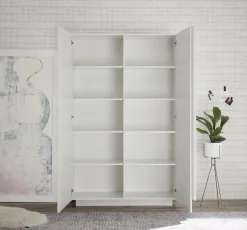 Credenza 2 ante linea Sax in finitura Bianco Lucido