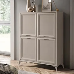 Credenza Garty 4 ante battenti linea Prevaling finitura Canapa