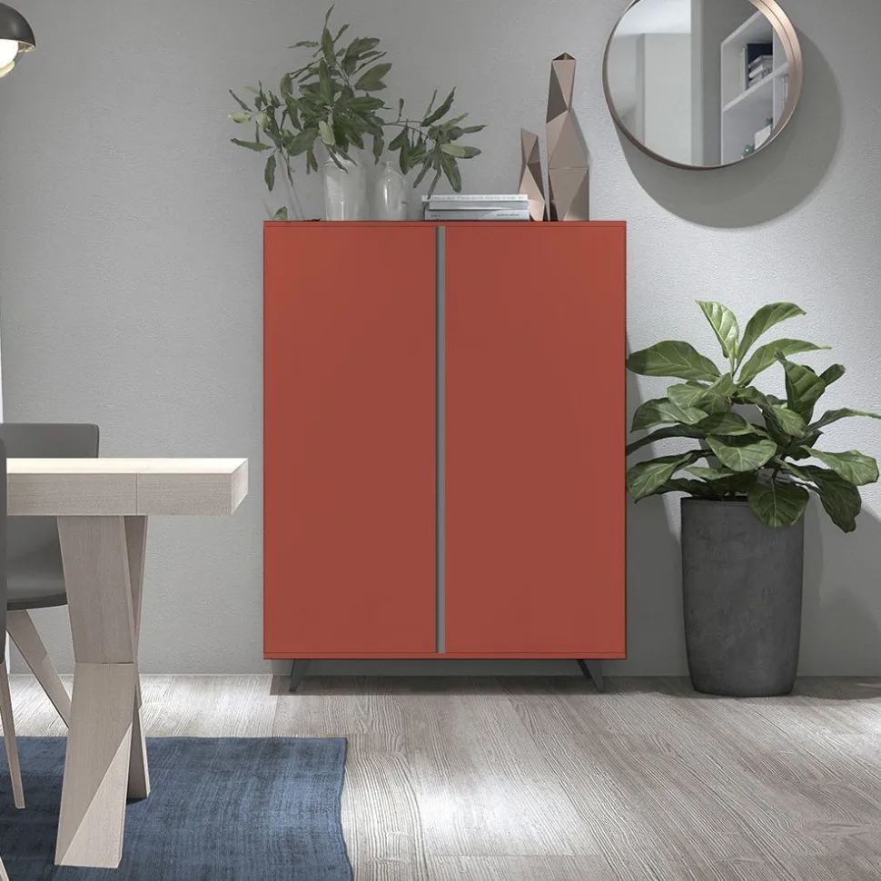 Credenza linea Cosmo con maniglia in alluminio a gola disponibile in 4 misure