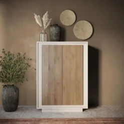 Credenza moderna Cashmere e Rovere Mercure scuro 2 ante battenti linea Eos