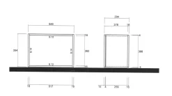 Cubo da terra e porta tv base con anta