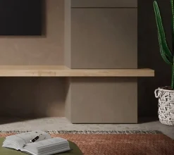 Cubo da terra e porta tv base con anta