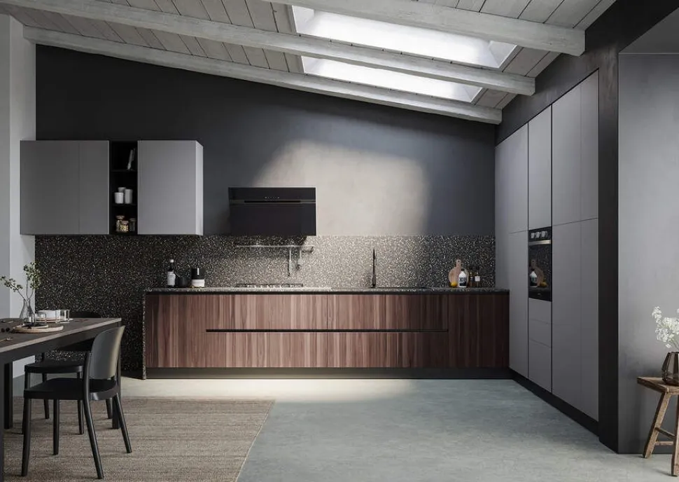 Cucina Angolare moderna Trend Frame modulare