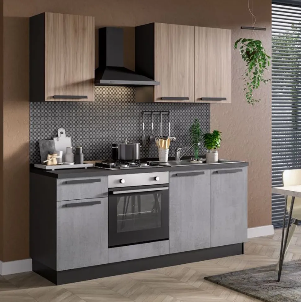 Cucina bloccata moderna Start 195cm
