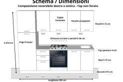 Cucina componibile economica extra 255cm