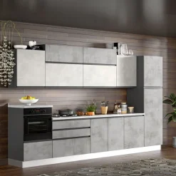 Cucina economica moderna Kaya lineare 360cm