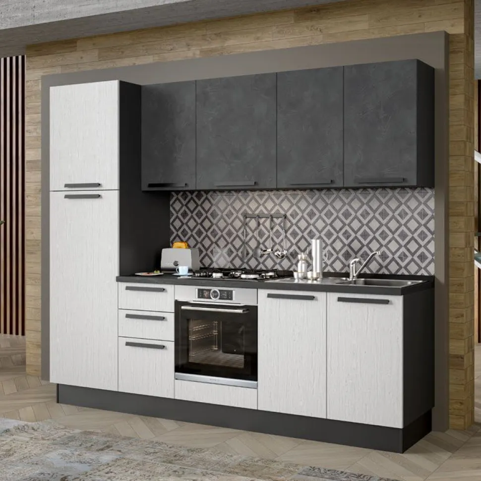 Cucina economica moderna Memory 255cm