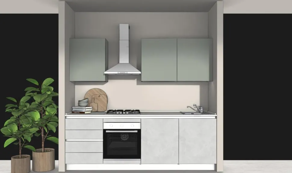 Cucina Lineare 240cm moderna