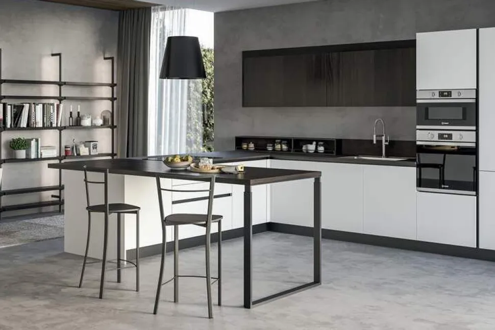 Cucina Moderna angolare Paul Open modulare