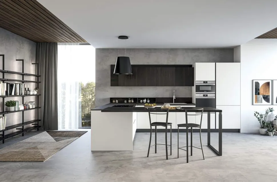 Cucina Moderna angolare Paul Open modulare