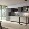 Cucina Moderna Carrera Motus lineare con penisola modulare