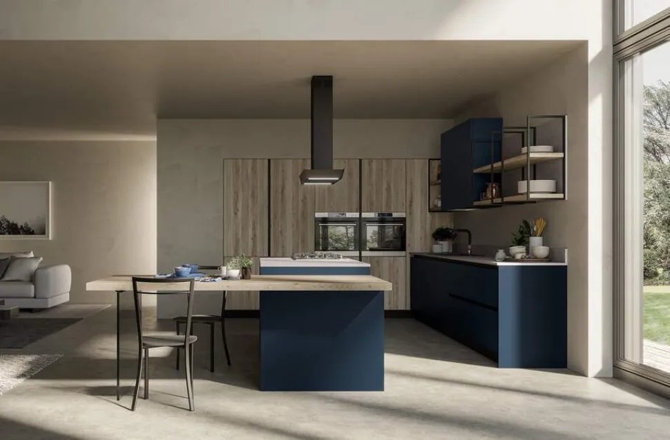 Cucina moderna con isola Alessia Open modulare