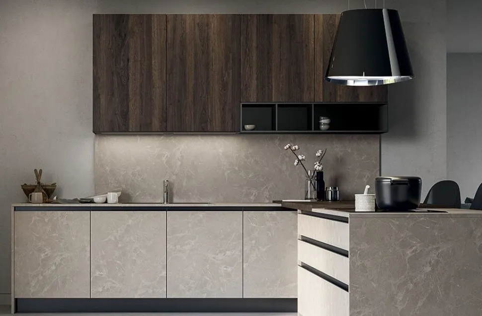 Cucina Moderna Frame Like con isola personalizzata