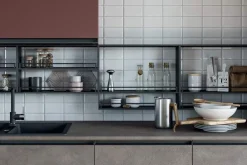Cucina Moderna Icon Swing con isola snack modulare