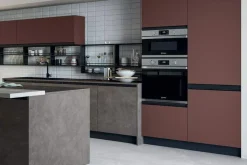 Cucina Moderna Icon Swing con isola snack modulare