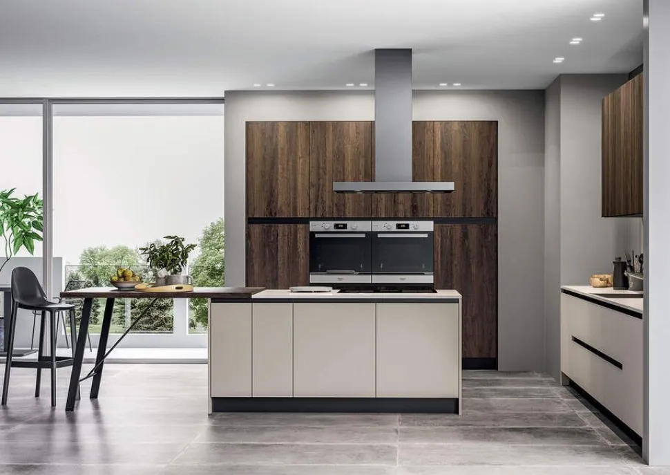 Cucina Moderna Rewind Like con isola personalizzata