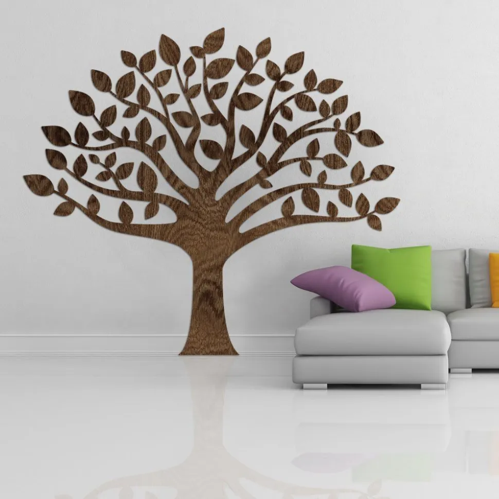 Decorazione in legno albero della vita, legno wenge altezza 1,7 metri