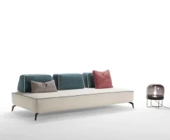 Divano CAPRI componibile imbottito disponibile in diversi tessuti