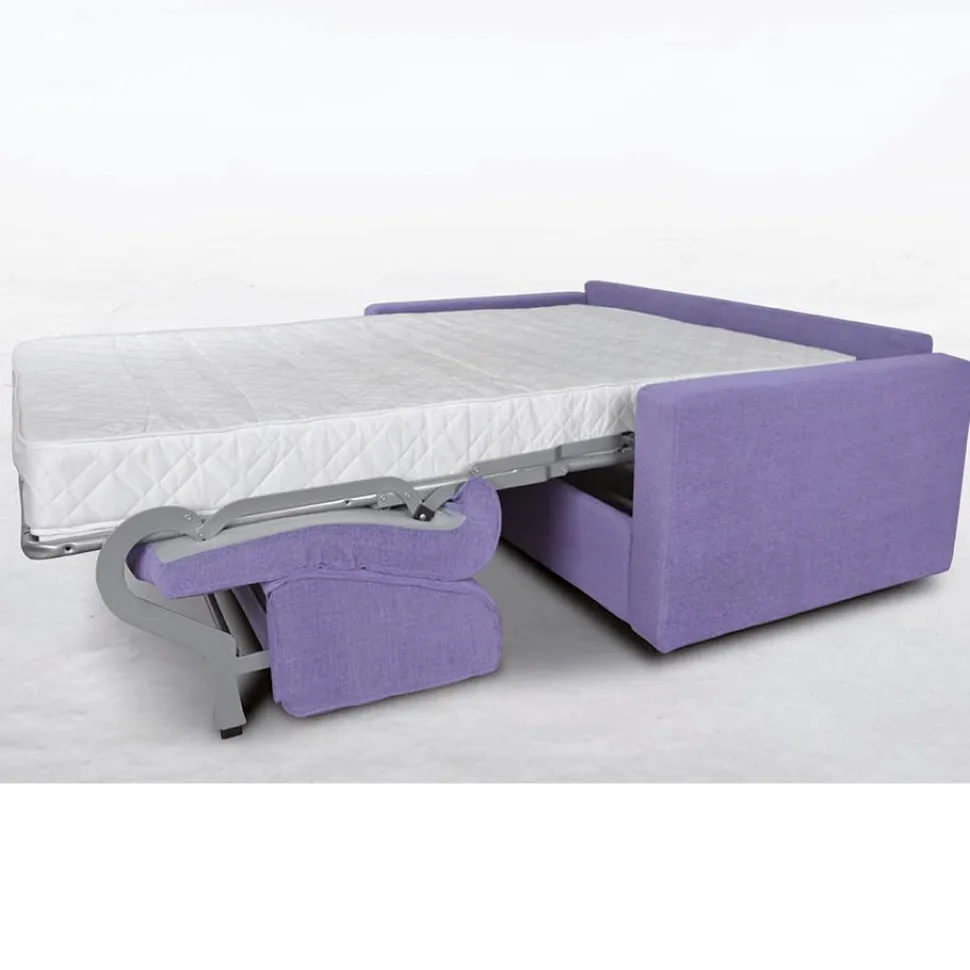 Divano CLEOPATRA trasformabile con materasso disponibile in diversi tessuti