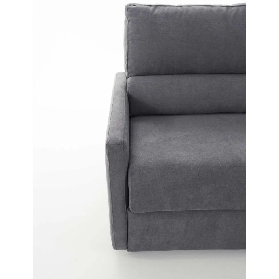 Divano CLIZIA trasformabile con materasso disponibile in diversi tessuti