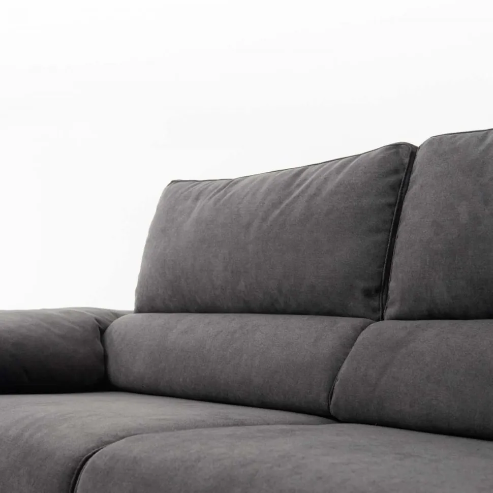 Divano CLIZIA trasformabile con materasso disponibile in diversi tessuti