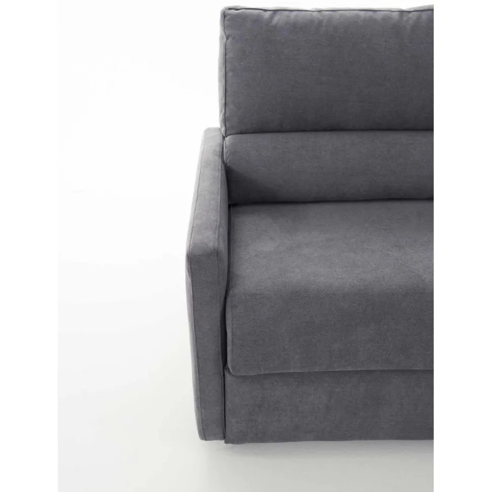 Divano CLIZIA trasformabile con materasso disponibile in diversi tessuti