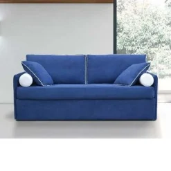 Divano DALILA trasformabile con materasso disponibile in diversi tessuti