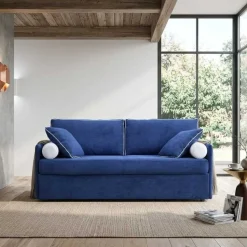 Divano DALILA trasformabile con materasso disponibile in diversi tessuti