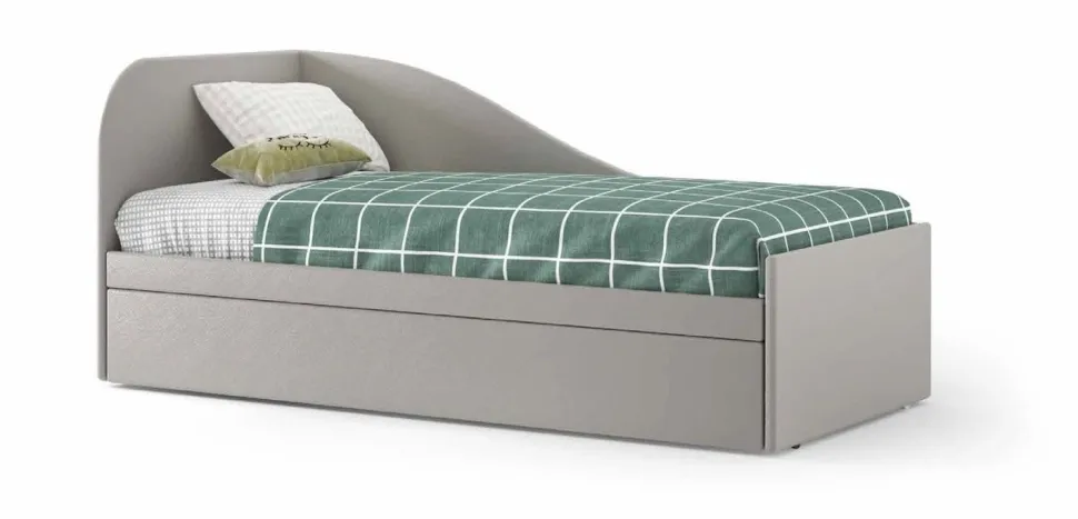 Divano letto ad estrazione Agata imbottito in tessuto linea Colorfull