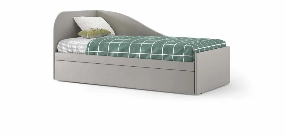 Divano letto ad estrazione Agata imbottito in tessuto linea Colorfull