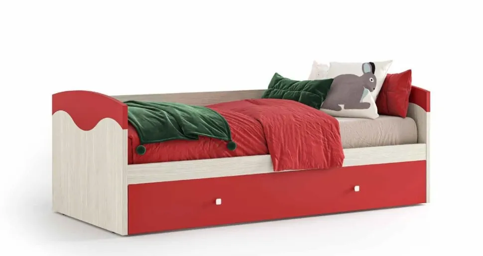 Divano letto ad estrazione Giorgio linea Colorfull disponibile in vari colori