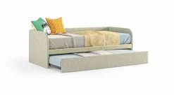 Divano letto ad estrazione Patrik imbottito in tessuto linea Colorfull