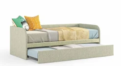 Divano letto ad estrazione Patrik imbottito in tessuto linea Colorfull