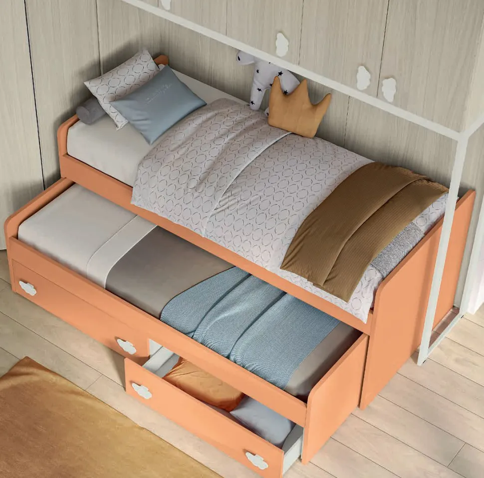 Divano letto singolo 3 posti o con cassettone disponibile in 13 colorazioni